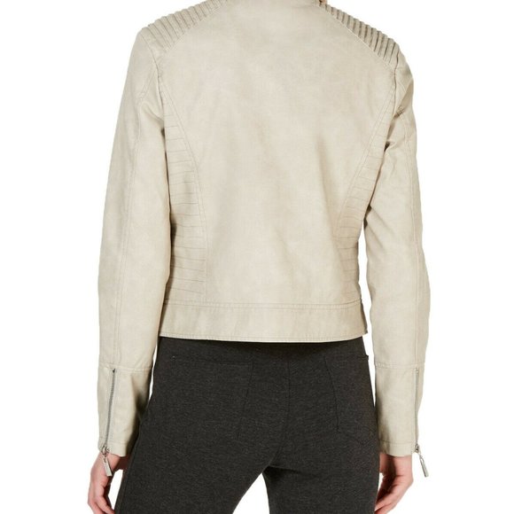 Jou Jou Faux Leather Motorcycle Jacket-- NTW_Size Large - Picture 2 of 2